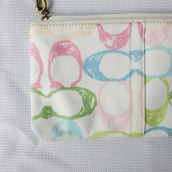 COACH Wristlet White Multi-Color CC Scribble Wristlet - Picture 6 of 15